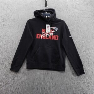 Nike NFL New England Patriots Hoodie Small Black‎ Women Pullover Sweatshirt NWT